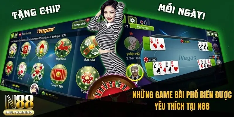 Những game bài phổ biến được yêu thích tại N88