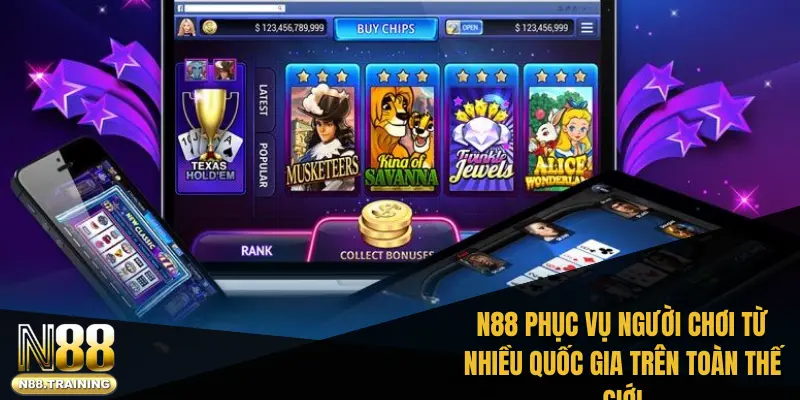 N88 phục vụ người chơi từ nhiều quốc gia trên toàn thế giới